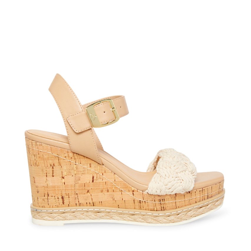 Sandalias Tacones Steve Madden Junee-w Natural Mujer Marrones | ES YGES30